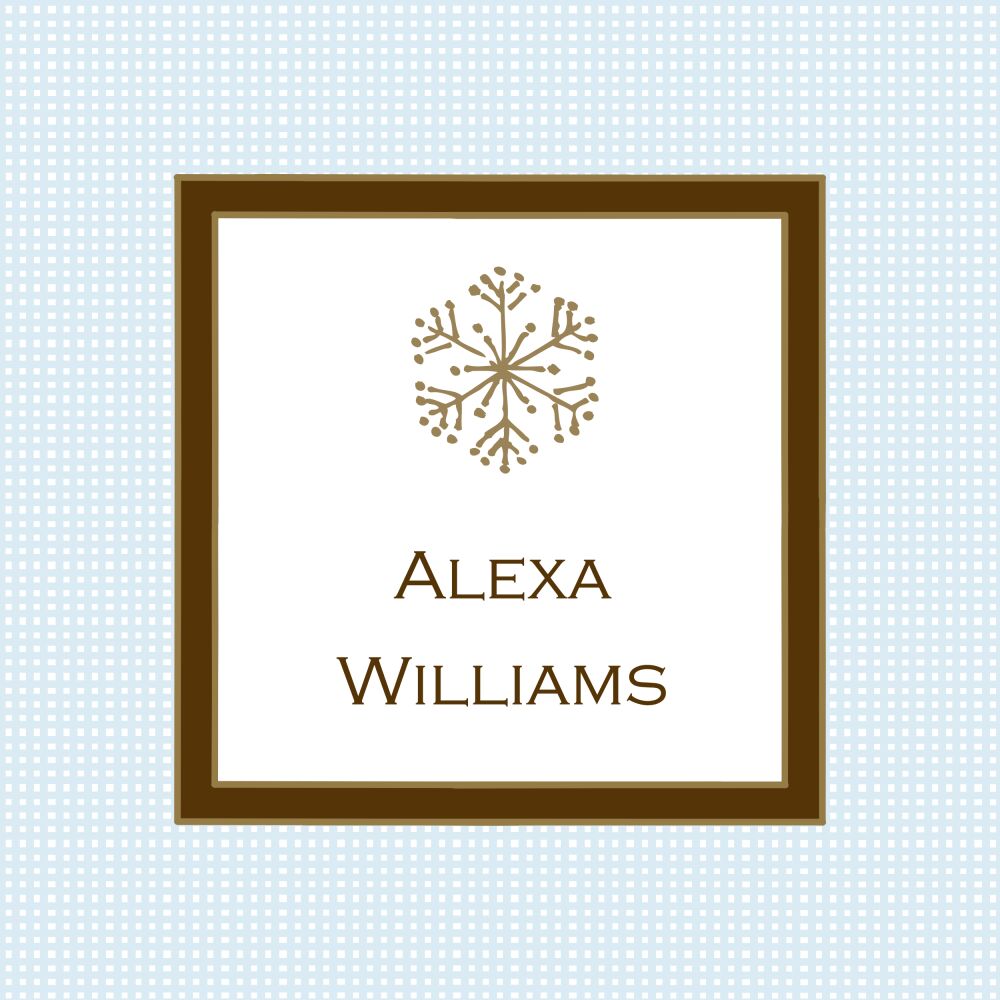 Linen Blue & Chocolate Flat Enclosure Card