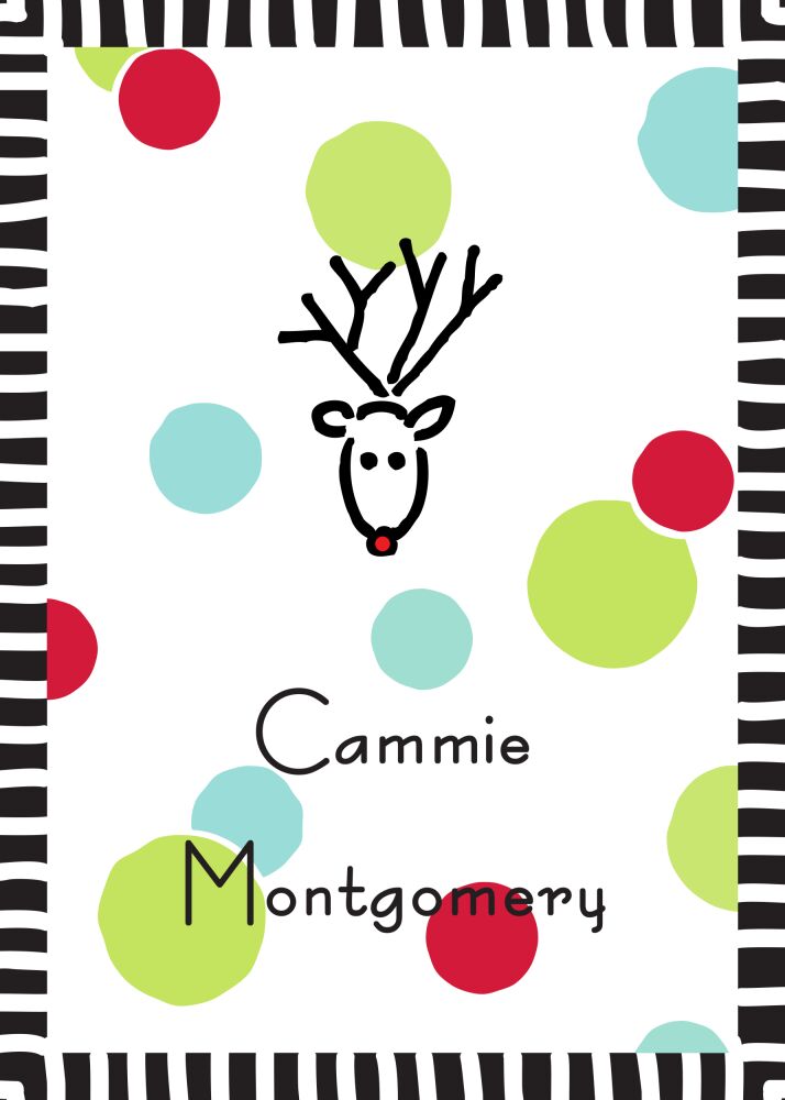Cool Dots White Folded Enclosure Card