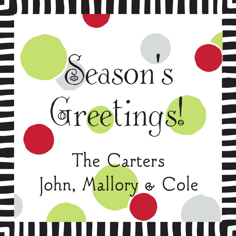 Christmas Cool Dots Folded Enclosure Card