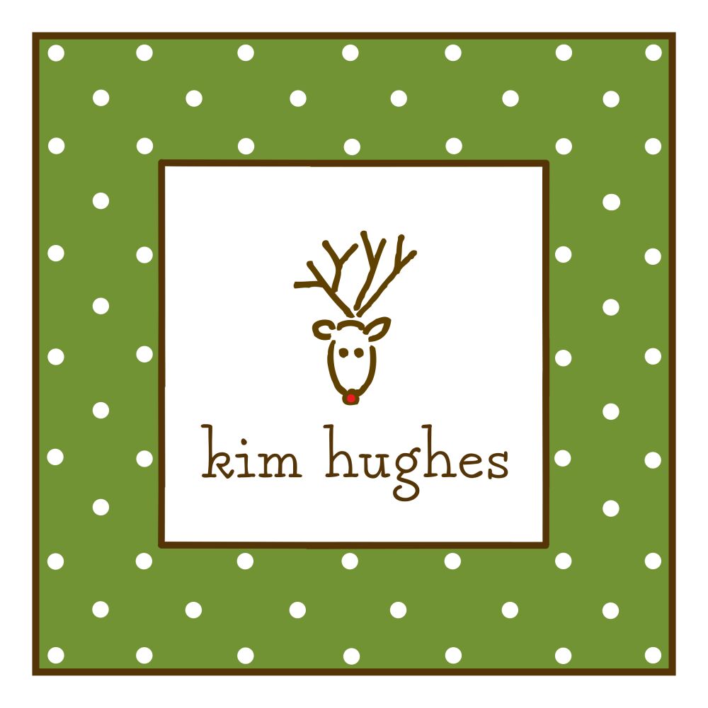 Sweet Dots Green Folded Enclosure Card