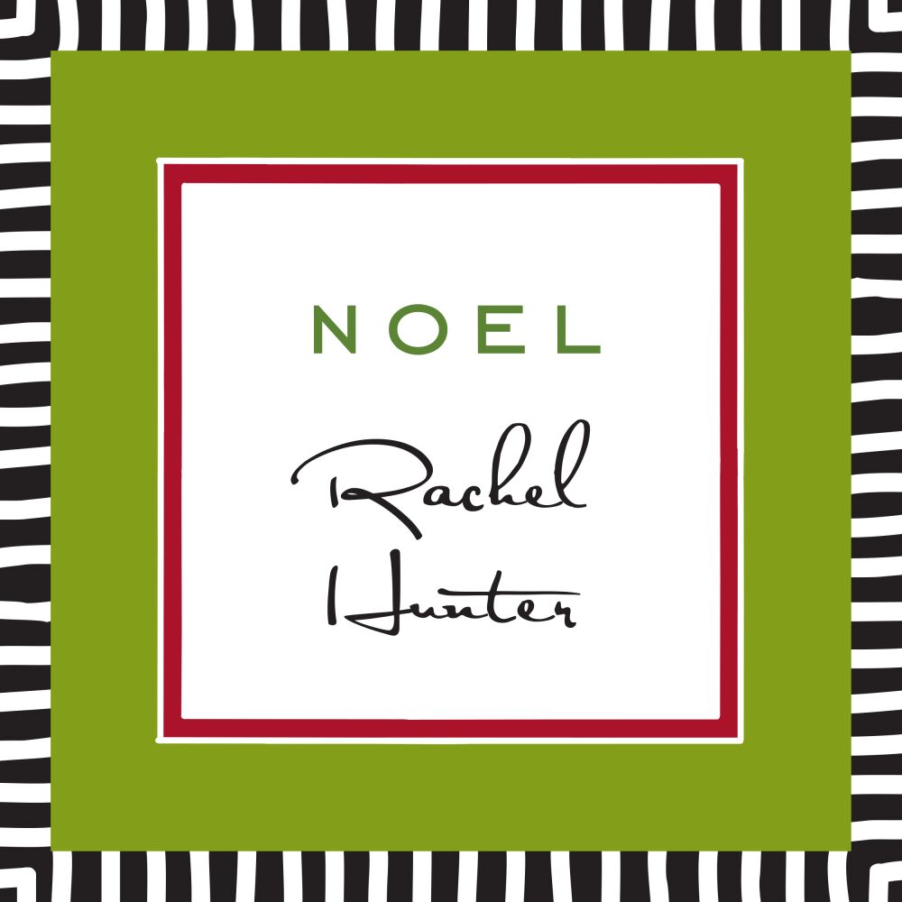 Striped Edge Red & Green Folded Enclosure Card