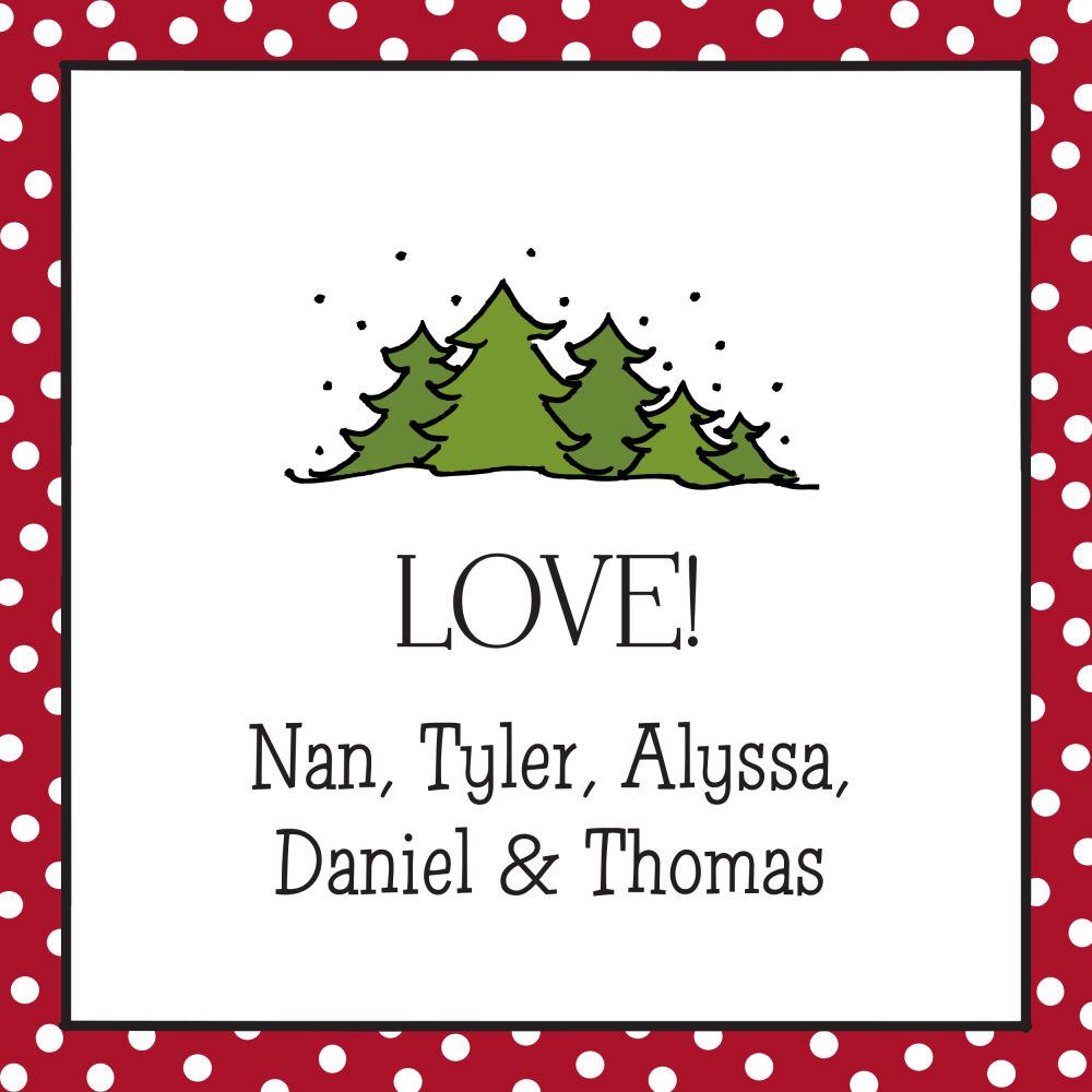 Dotted Edge Red & Black Folded Enclosure Card