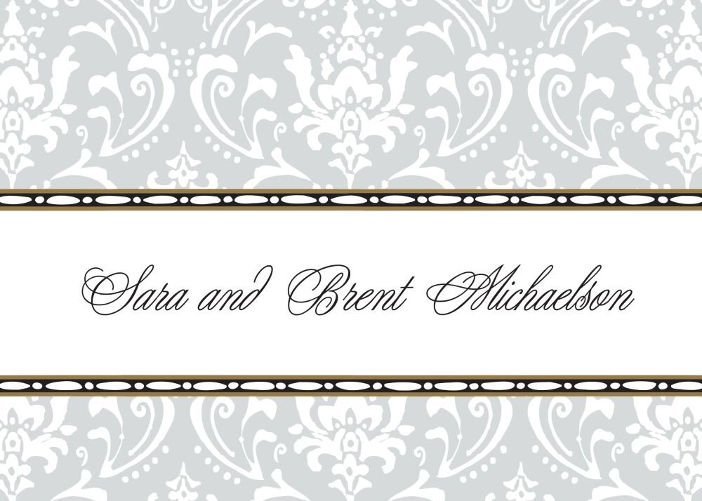 Damask Silver Sticker