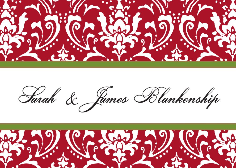 Damask Red Sticker