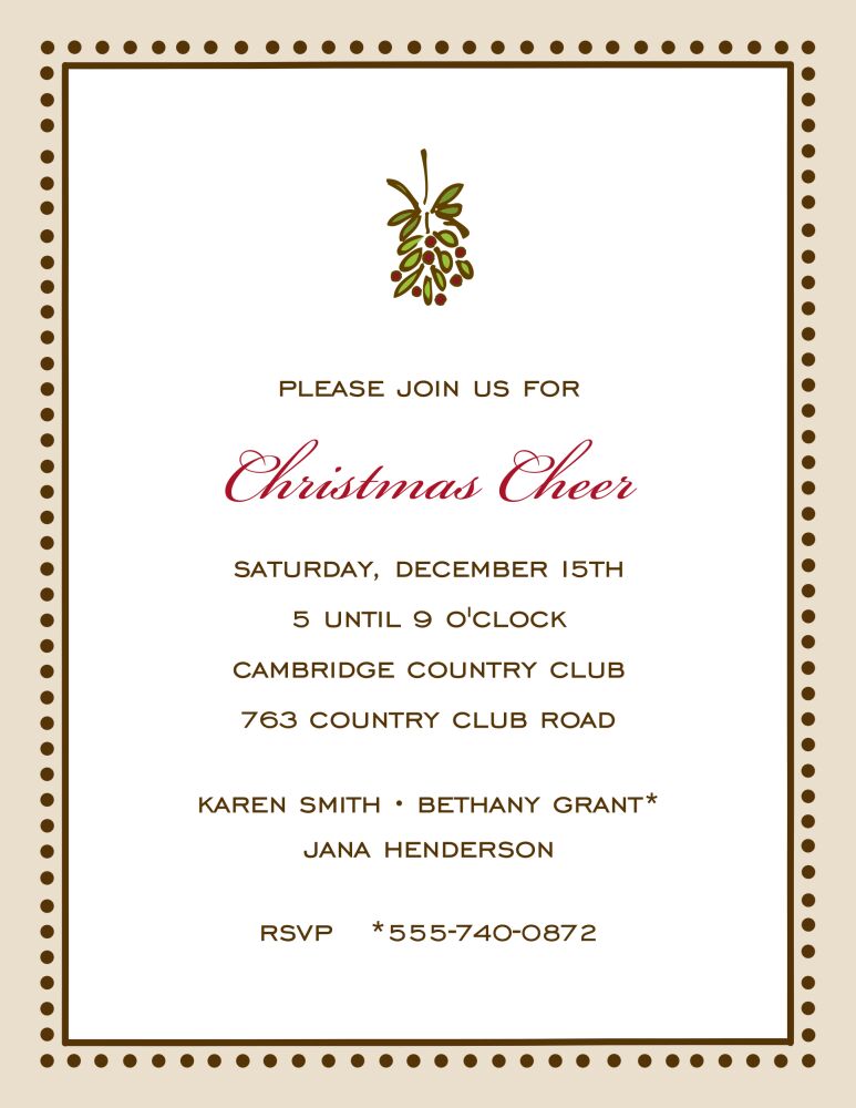 Antique Bead Border Chocolate & Latte Invitation