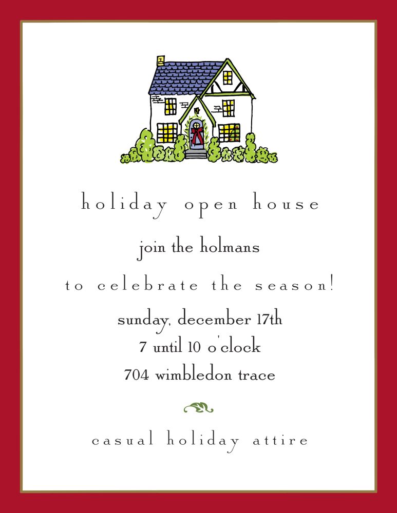 Classic Edge Red & Gold Invitation