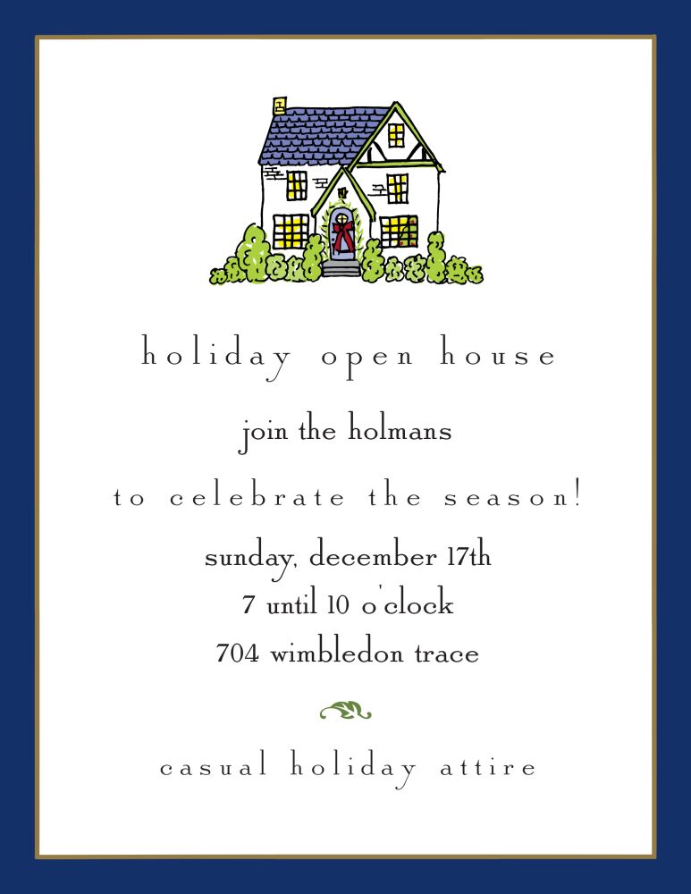 Classic Edge Navy & Gold Invitation