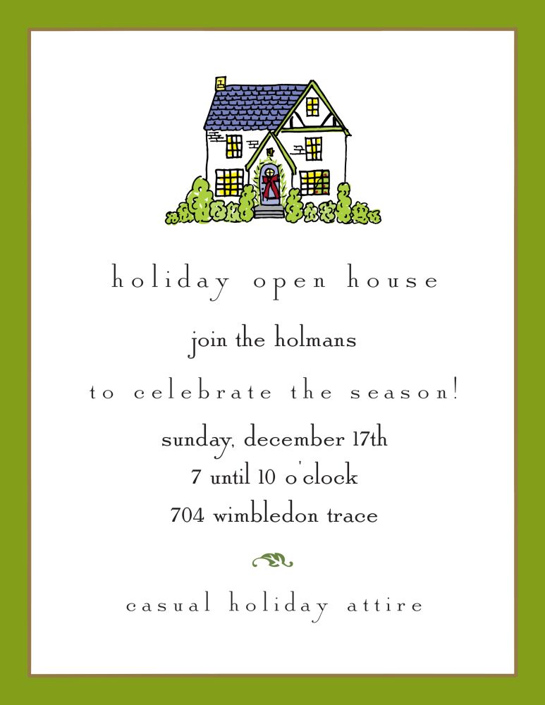 Classic Edge Green & Gold Invitation