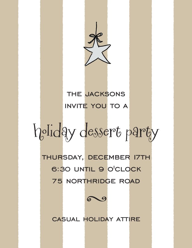 Classic Stripes Gold Invitation