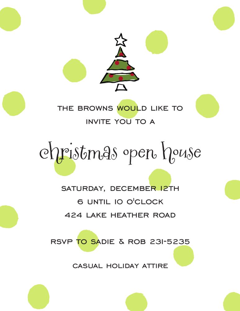 Big Dots Green Invitation