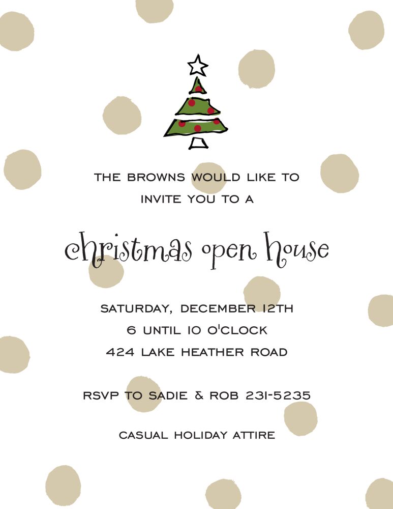 Big Dots Gold Invitation