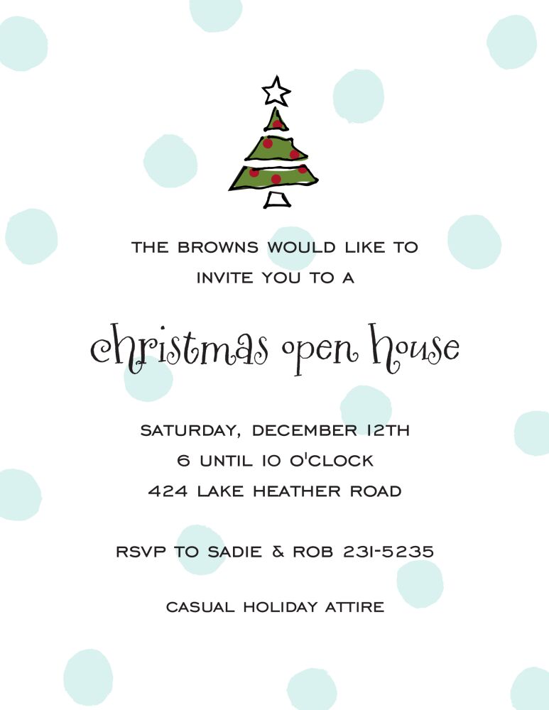 Big Dots Aqua Invitation