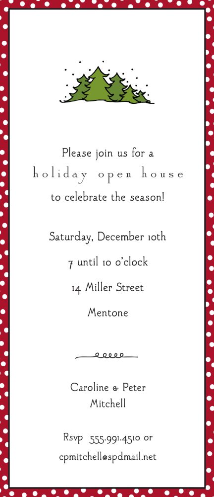 Dotted Edge Red Invitation