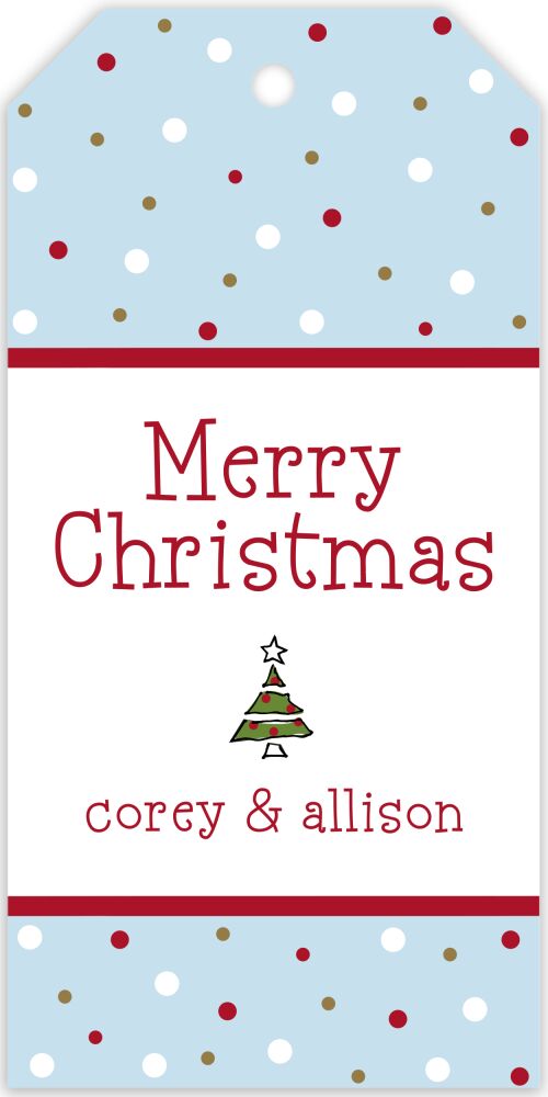 Holiday Snow Hanging Gift Tag-Back