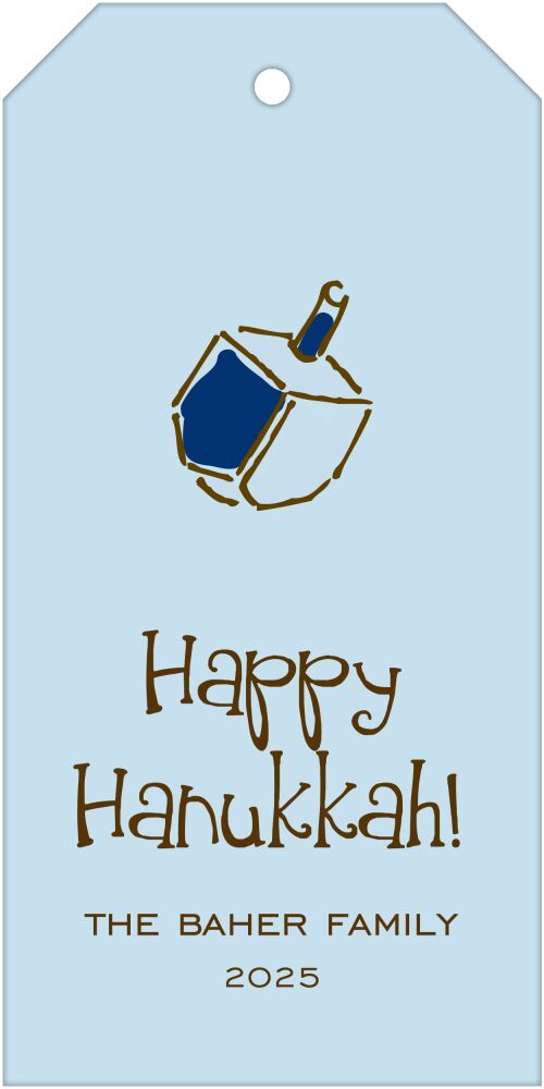 Solid Light Blue Hanging Gift Tag