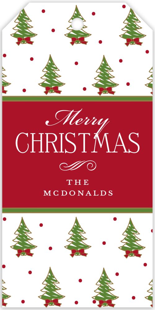 Christmas Trees Hanging Gift Tag