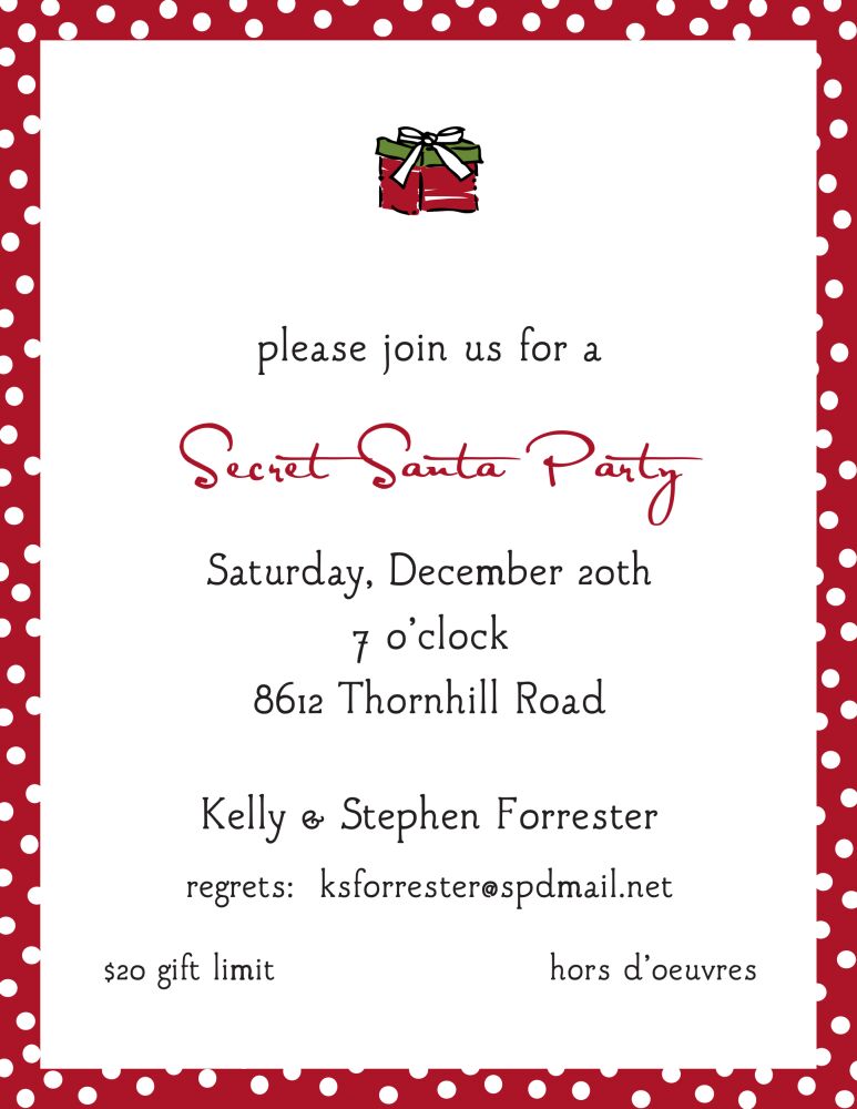 Dotted Edge Red & Black Invitation