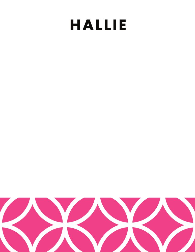 Lattice Posh Poppy Flat Note