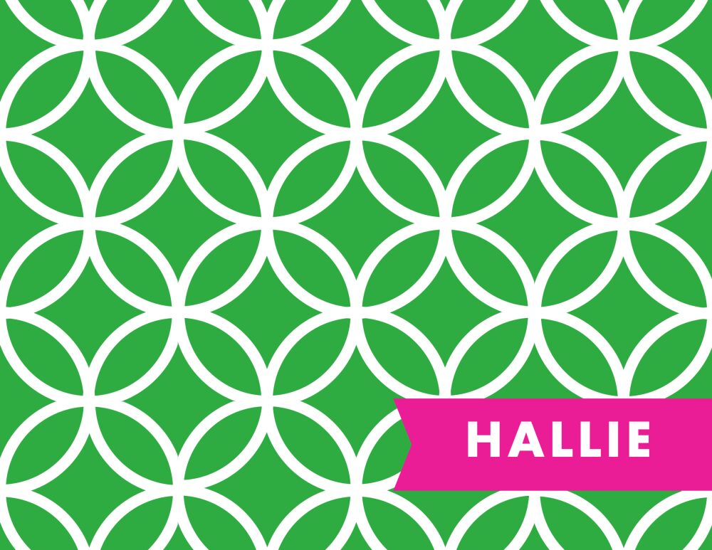 Lattice Posh Green Folded Note