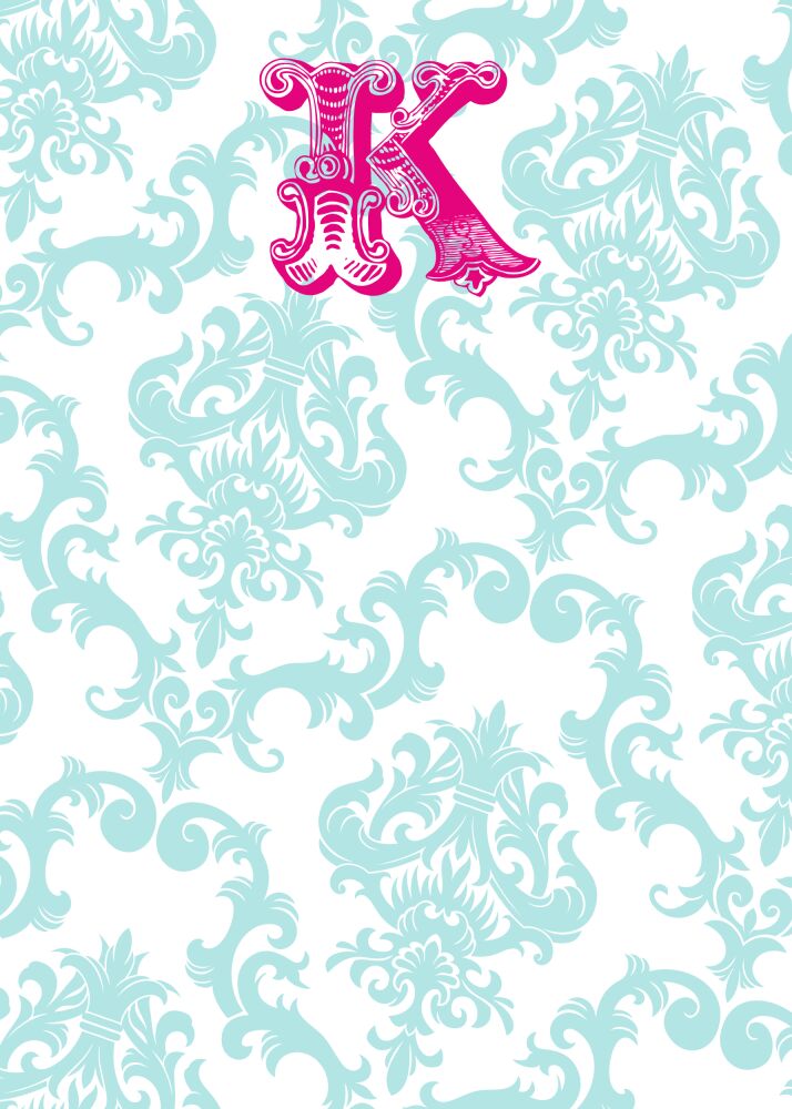 Blue Patterned Posh Invitation