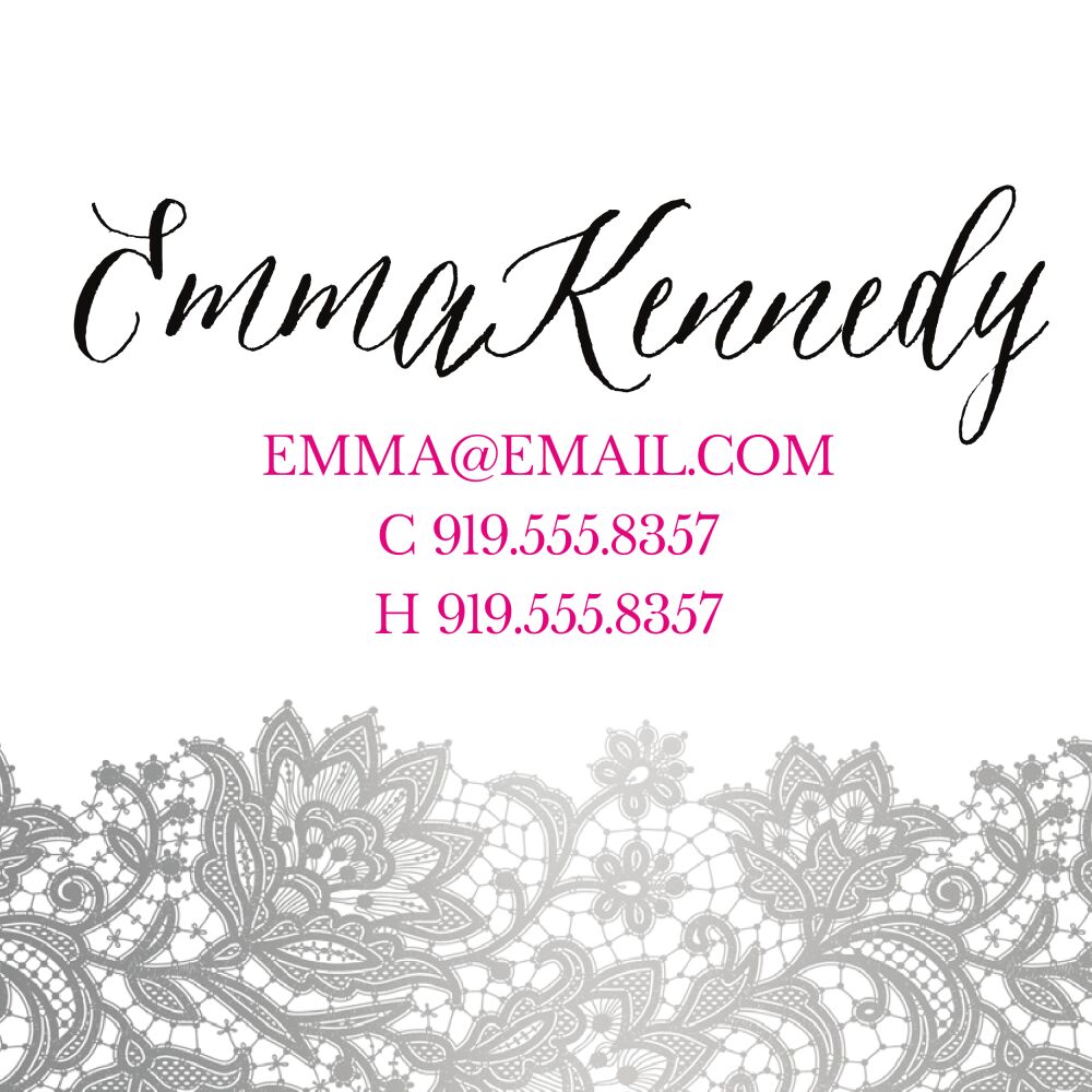 Brilliant Posh Silver Enclosure Card