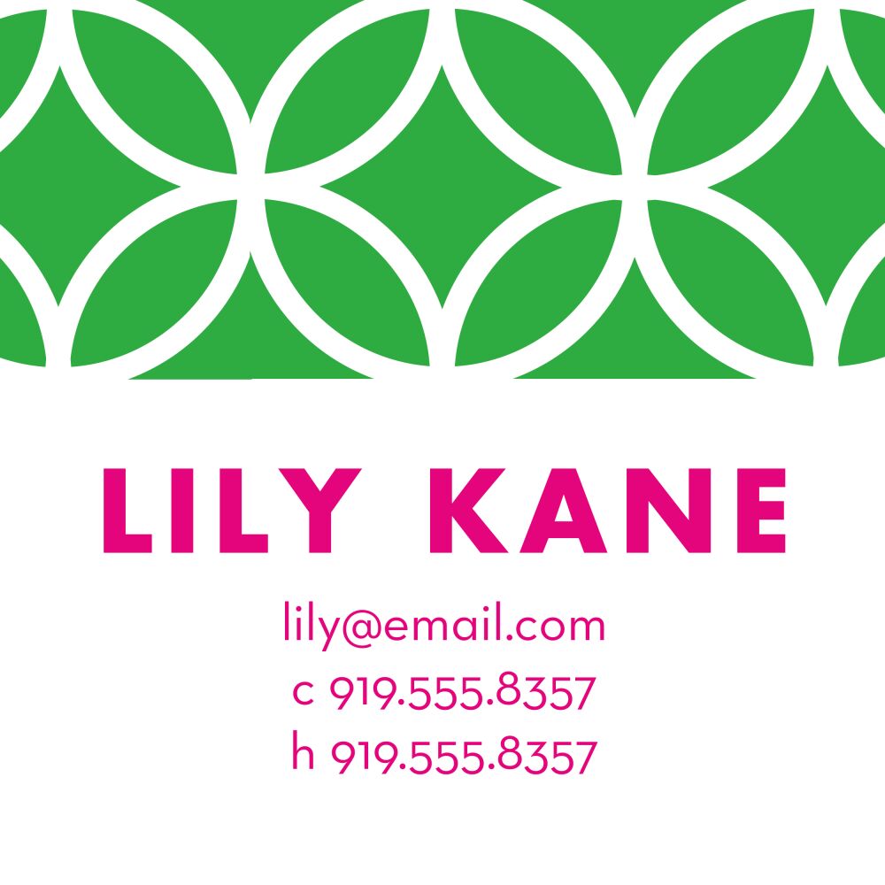 Lattice Posh Green Enclosure Card