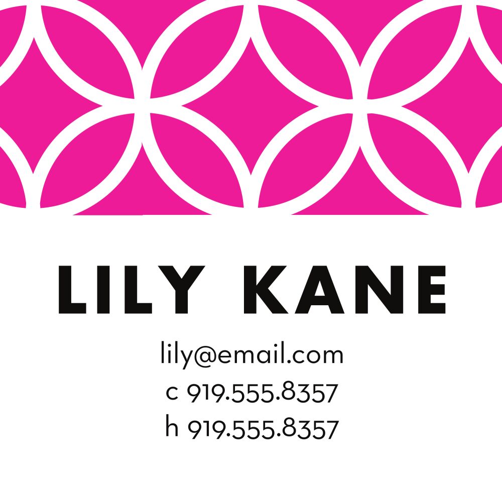 Lattice Posh Pink Enclosure Card