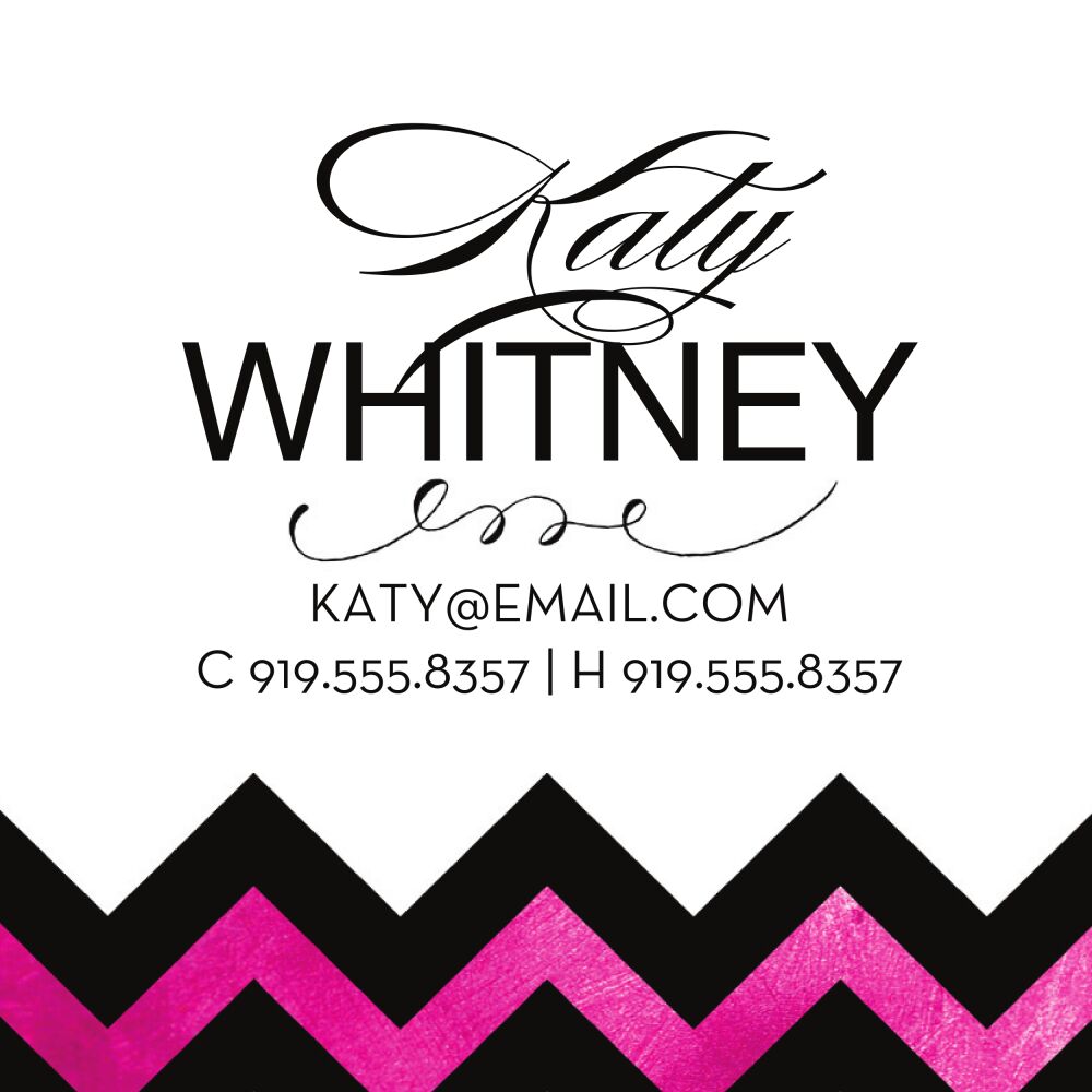 Pink Sophisticated Posh Enclosure Card
