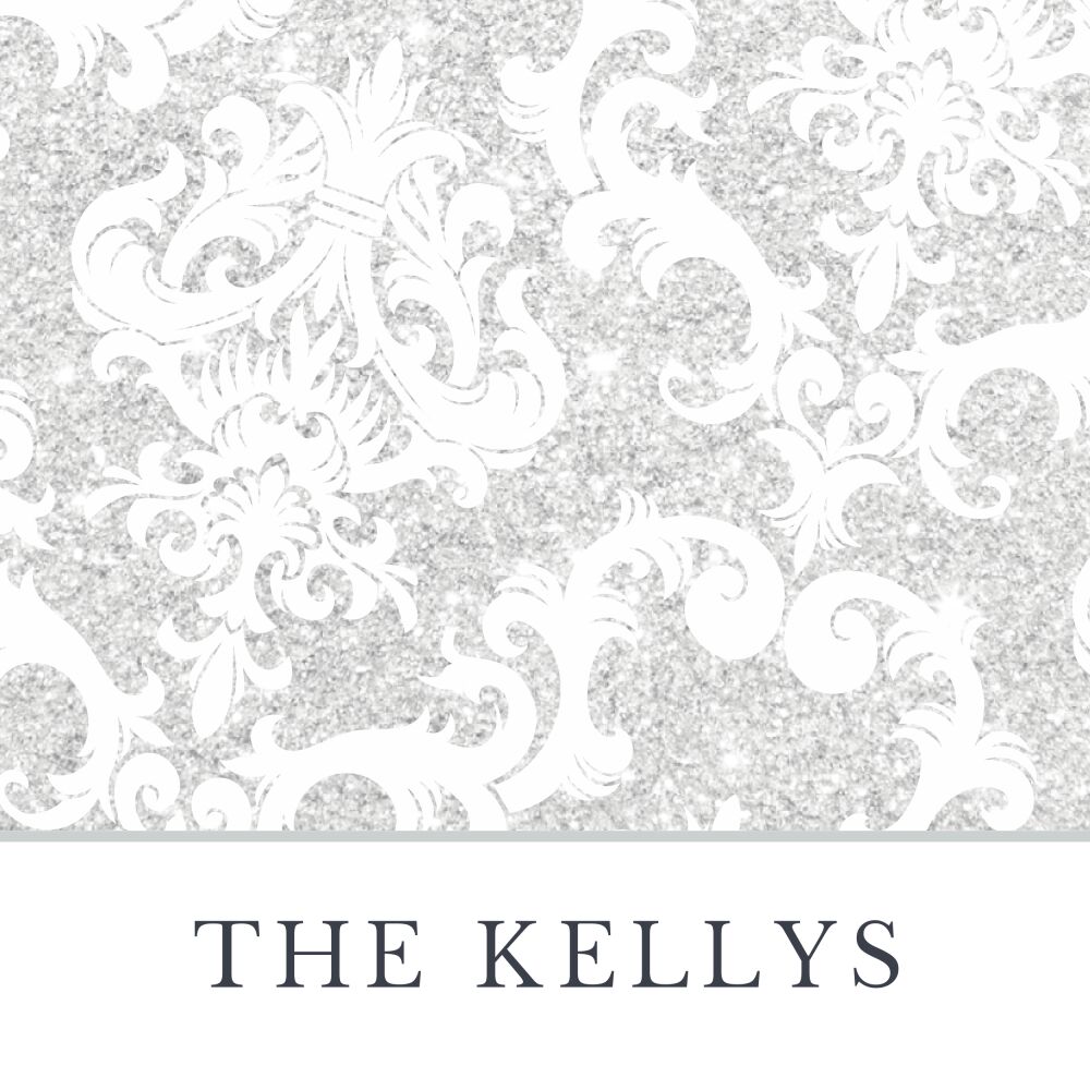 Silver Patterned Posh Enclosure Card
