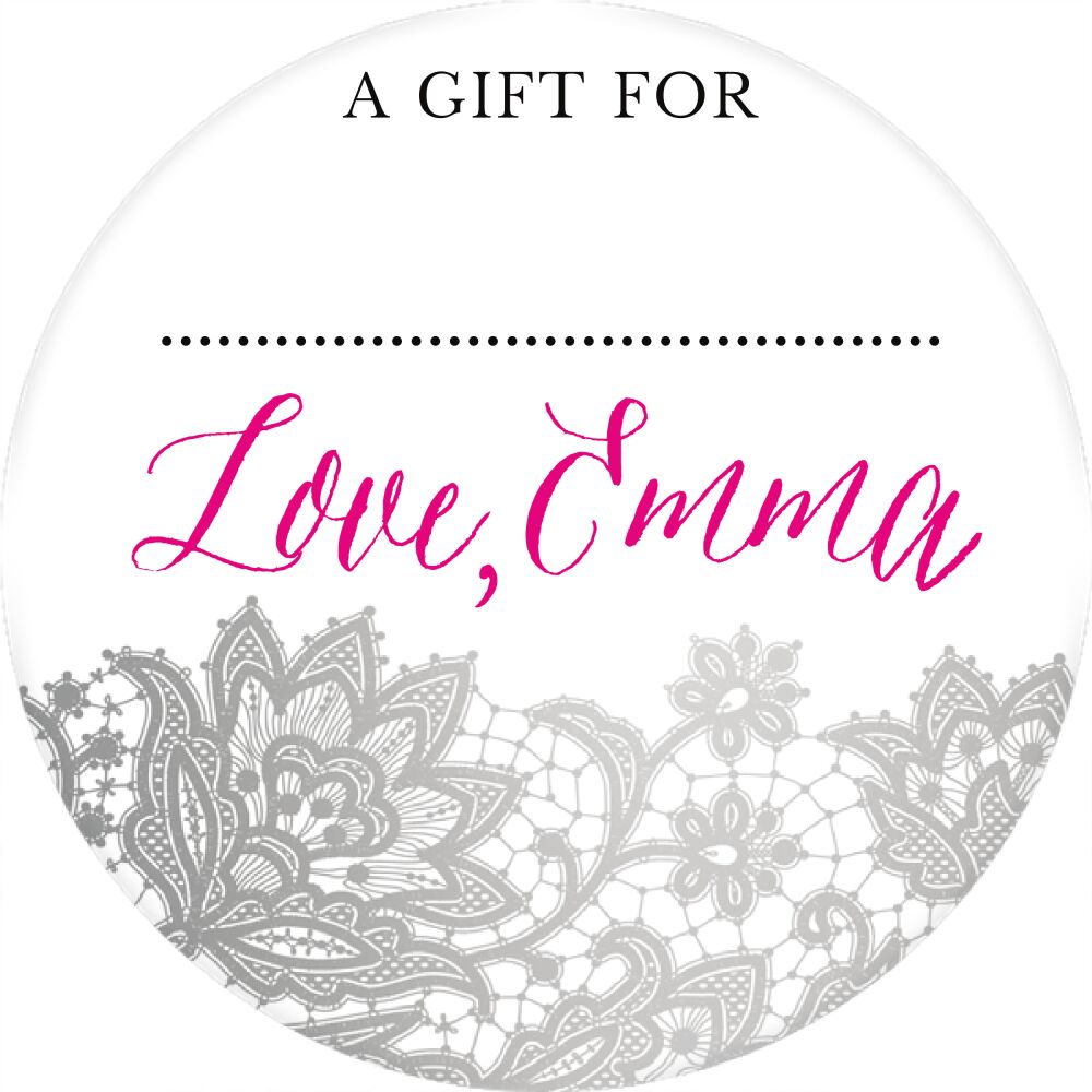 Brilliant Posh Silver Round Gift Sticker