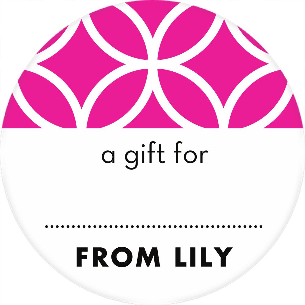 Lattice Posh Pink Round Gift Sticker