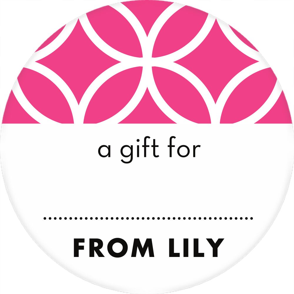 Lattice Posh Poppy Round Gift Sticker