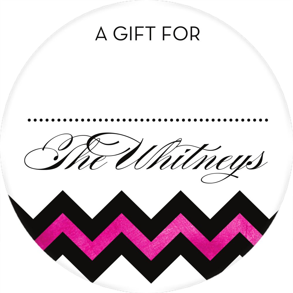 Pink Sophisticated Posh Round Gift Sticker