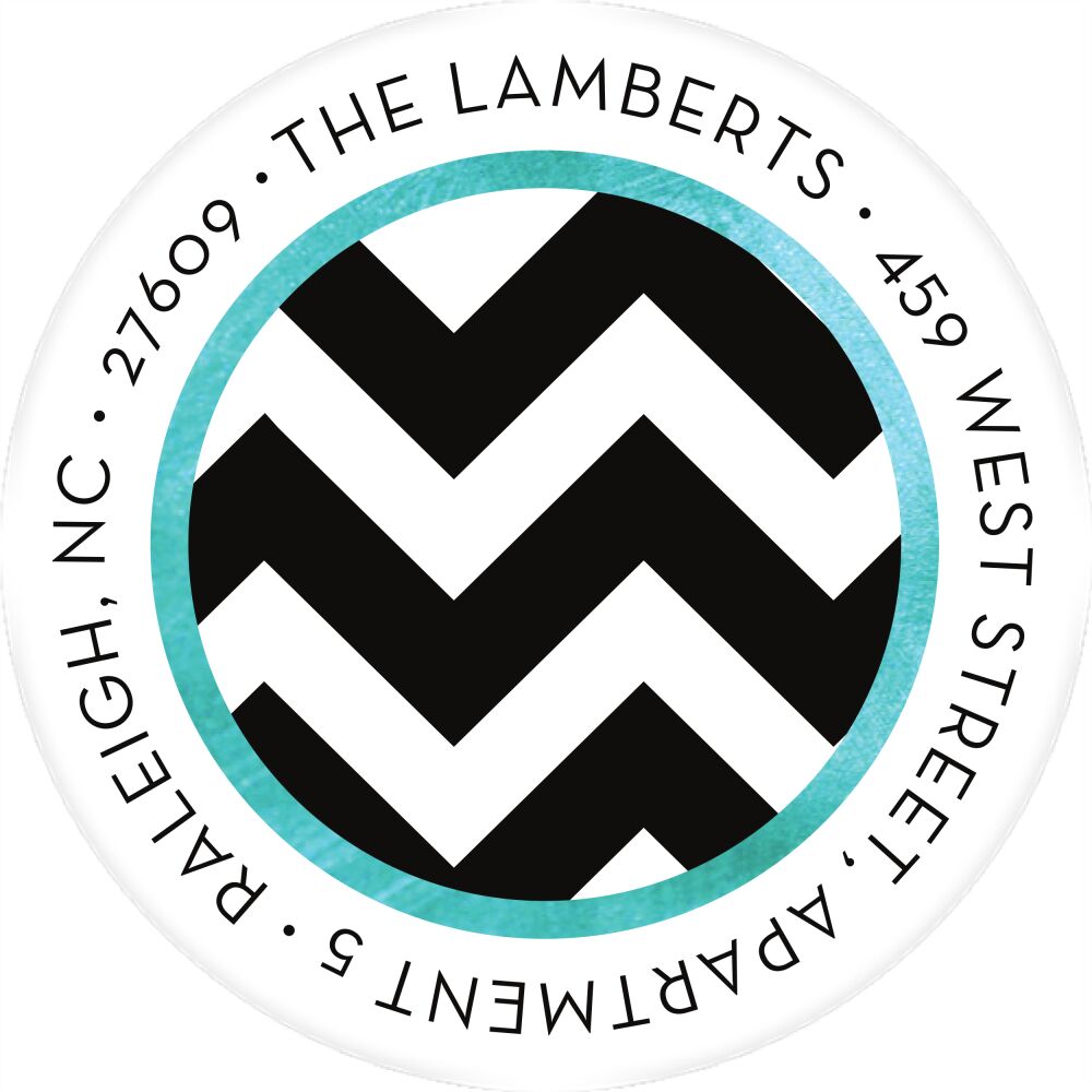 Tiffany Sophisticated Posh Round Address Label