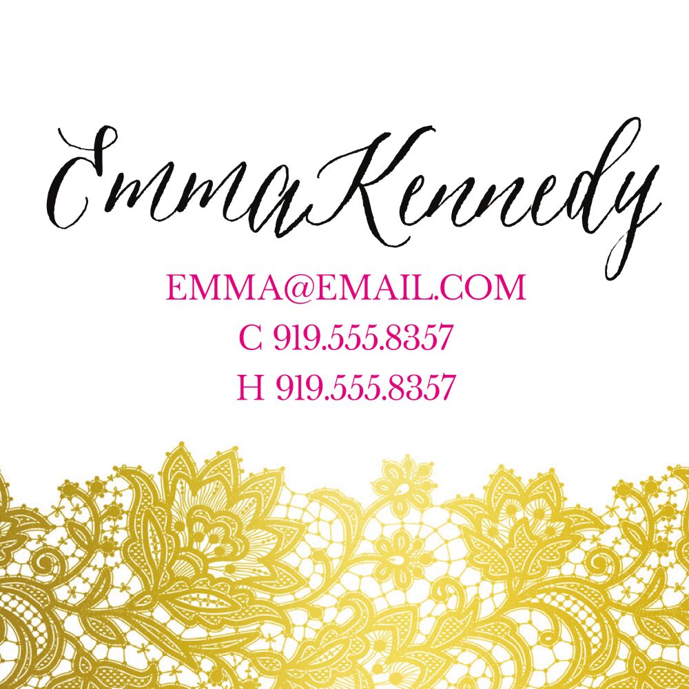 Brilliant Posh Gold Enclosure Card