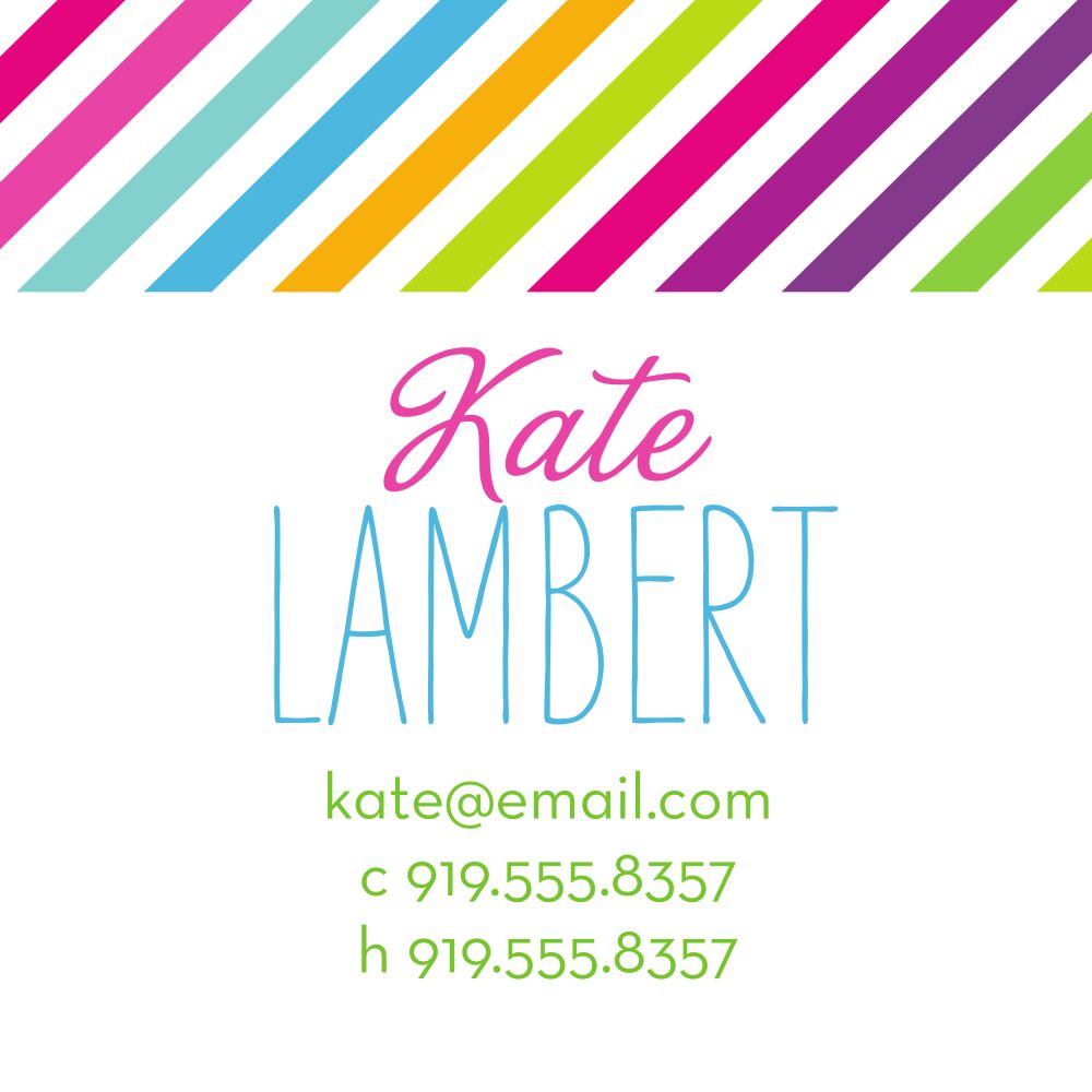 Rainbow Posh Pink Enclosure Card