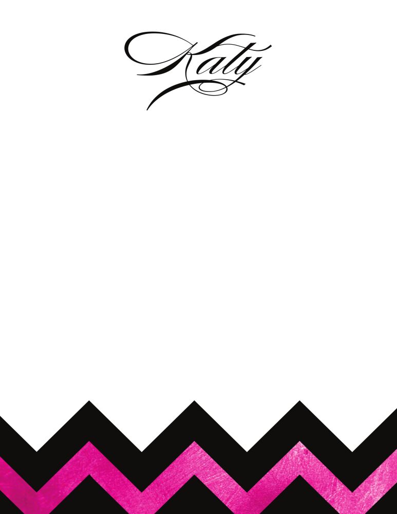 Pink Sophisticated Posh Flat Note