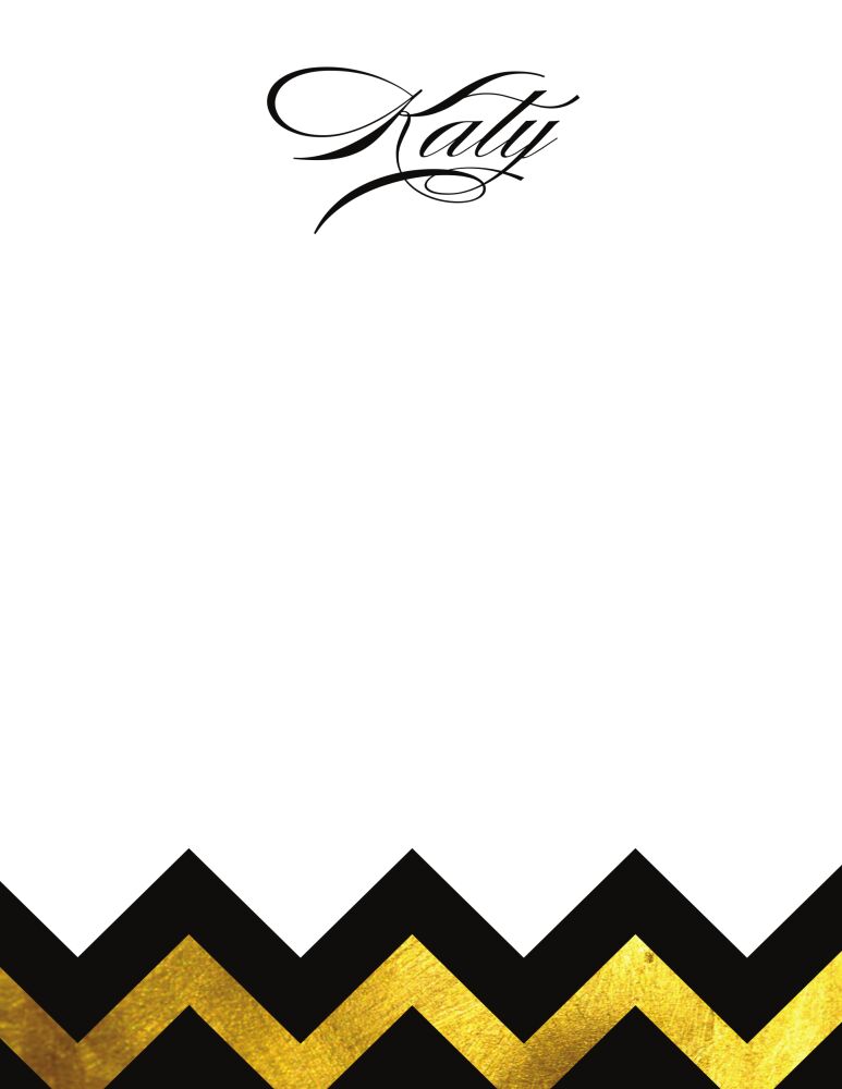 Gold Sophisticated Posh Flat Note