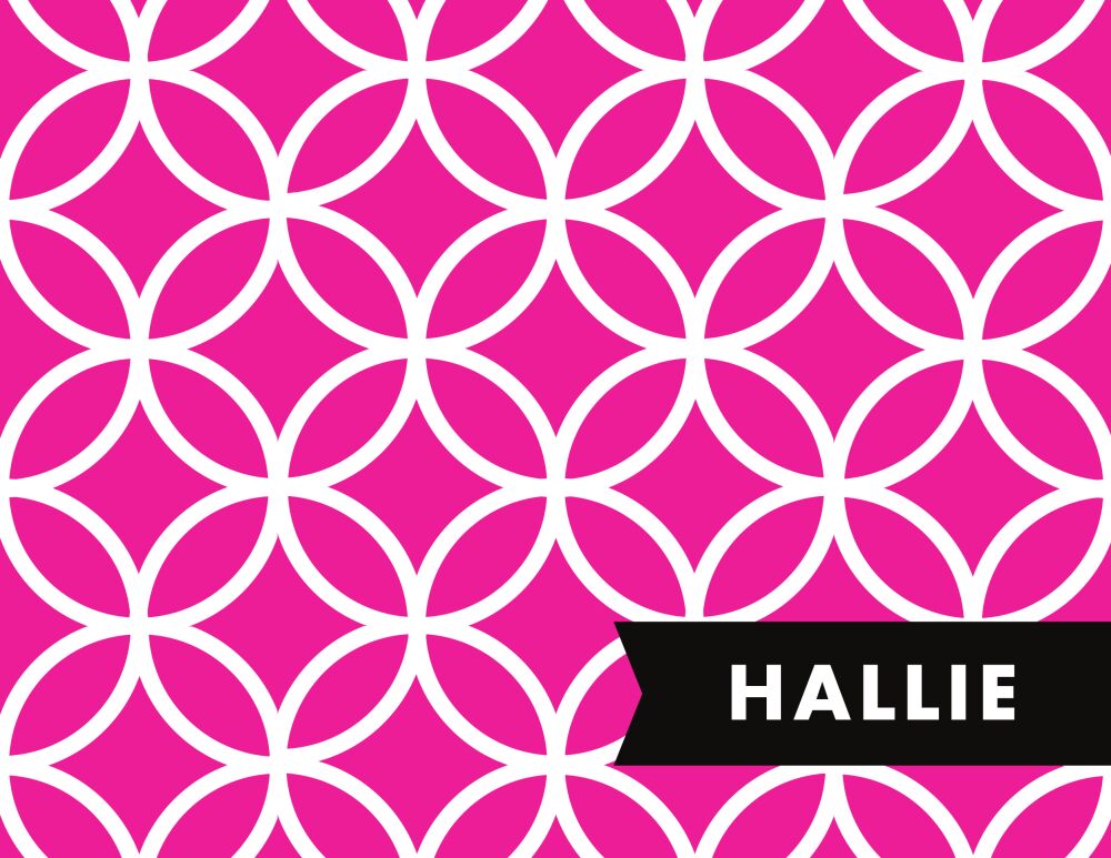 Lattice Posh Pink Folded Note