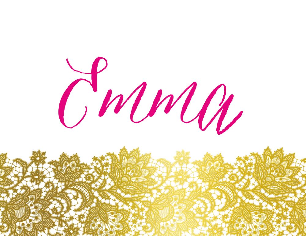 Brilliant Posh Gold Folded Note