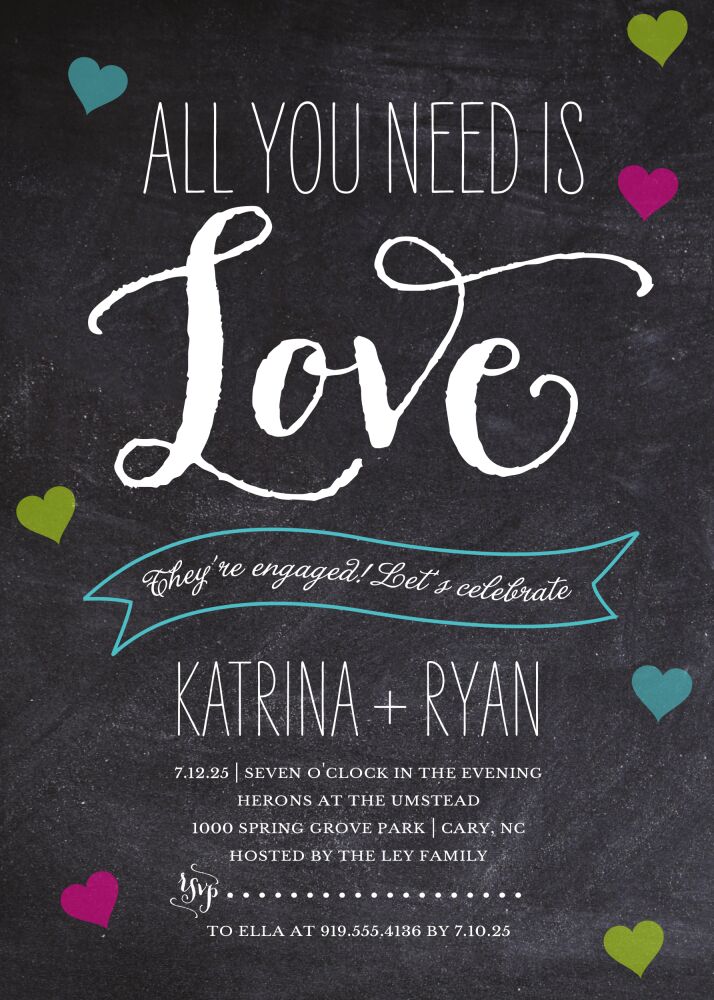 All You Need Is Love Invitation