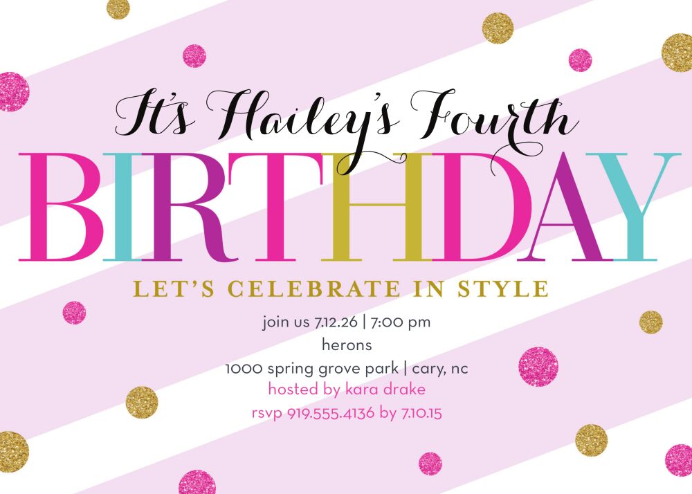 Sparkling Bubbles Invitation