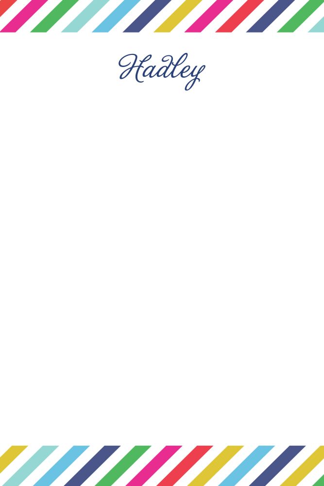 Rainbow Posh Navy Notepad