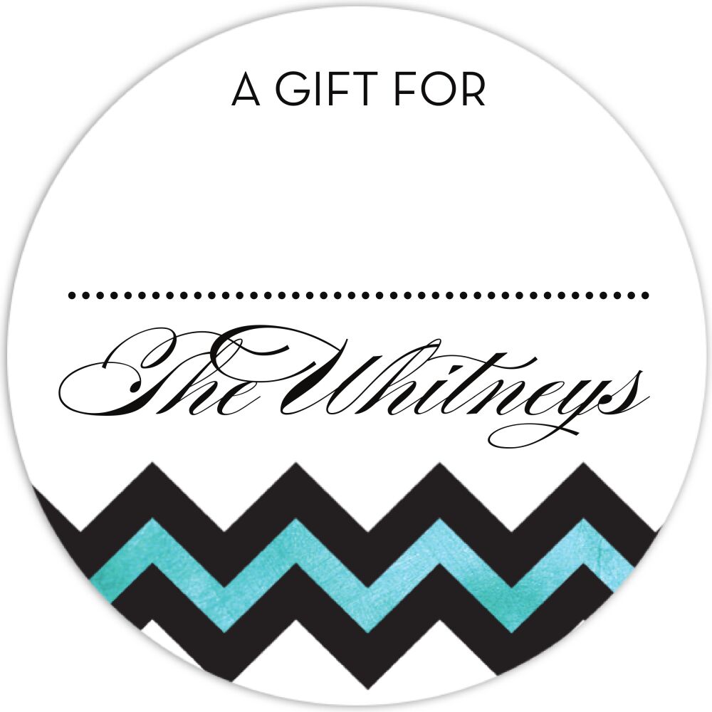 Tiffany Sophisticated Posh Round Gift Sticker