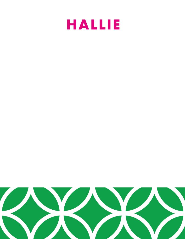 Lattice Posh Green Flat Note