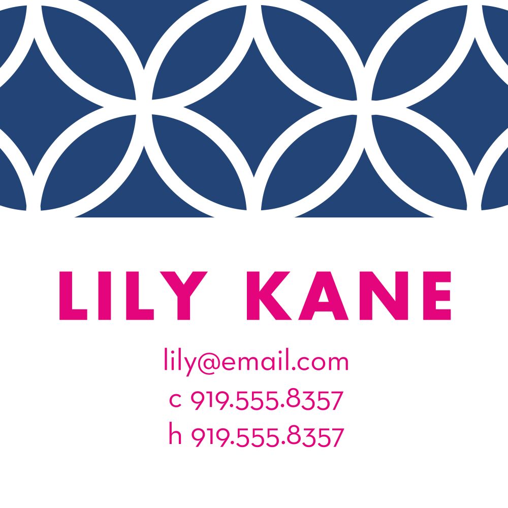 Lattice Posh Navy Enclosure Card