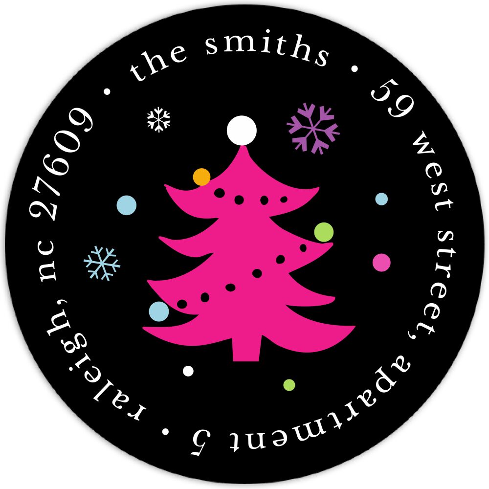 Holly Jolly Holiday 2 Inch Address Label