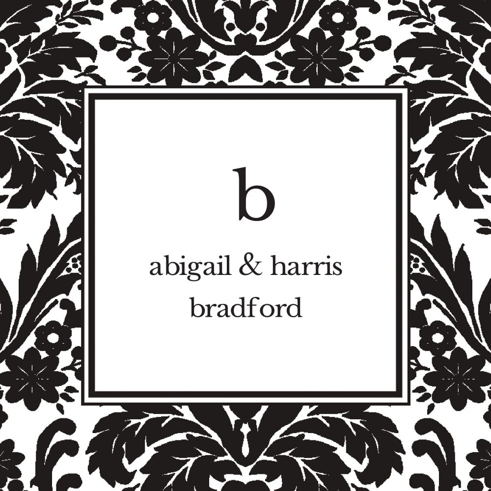 Damask Black Sticker