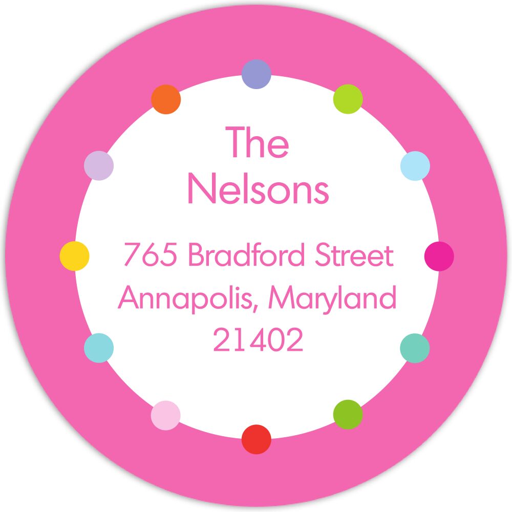 Sweet Girl! Round Address Label