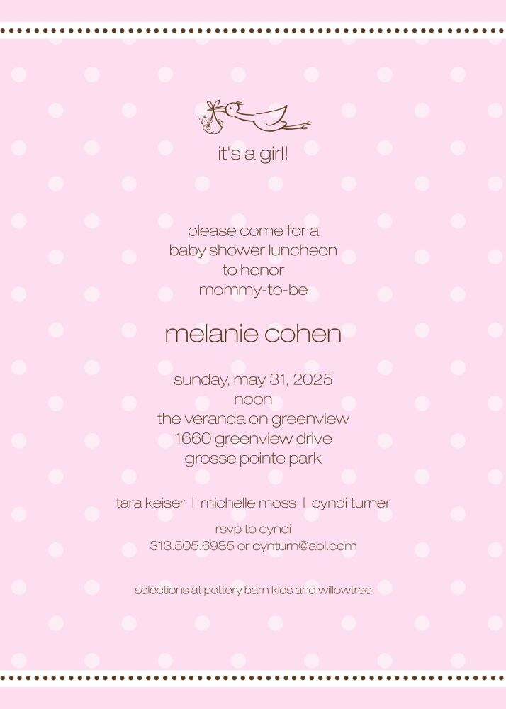 A Kiss Goodnight Pink Invitation